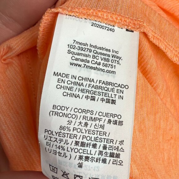 NWT 7MESH Industries Fuzzy Peach Elevate Short Sleeve Shirt - Picture 4 of 7